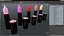 Round Lipsticks 5 Color Open Set