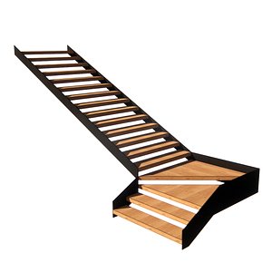 Modern Loft Staircase 3D model