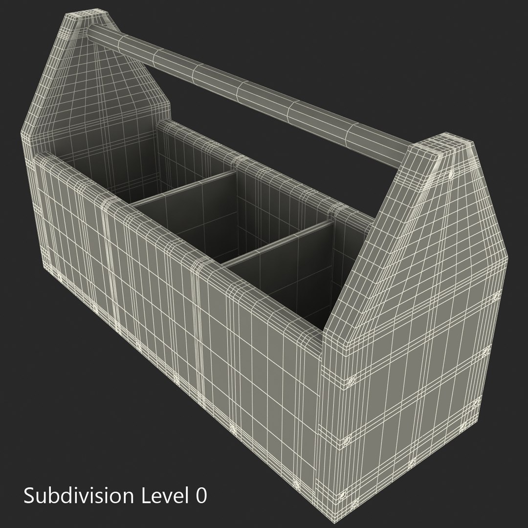 3d Model Wooden Tool Box