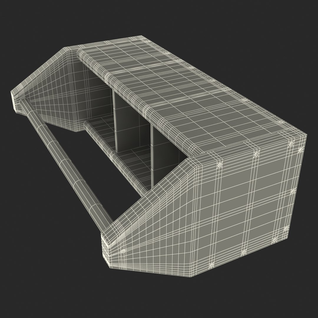 3d model wooden tool box