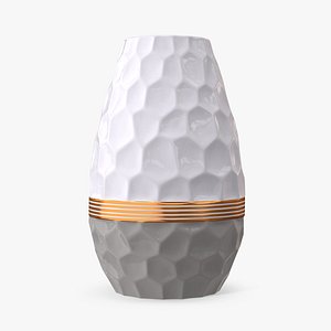 3D modern fashion hexagon vase model