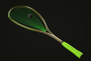 High detailed squash racket