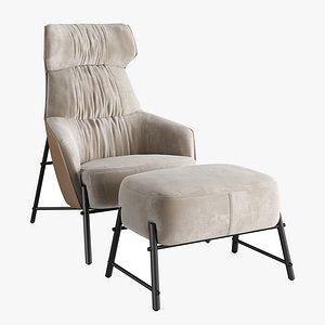 Armchair Hubert by Domkapa 3D model