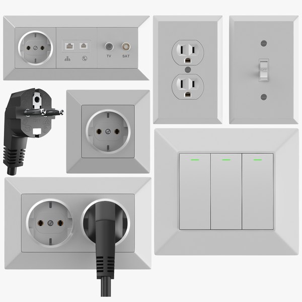 3D Electrical Outlets Collection