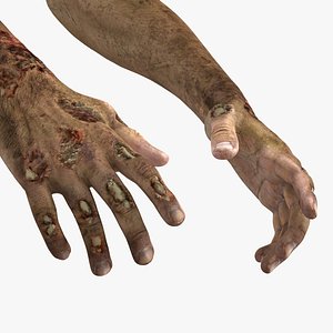zombie hands rigged 3D