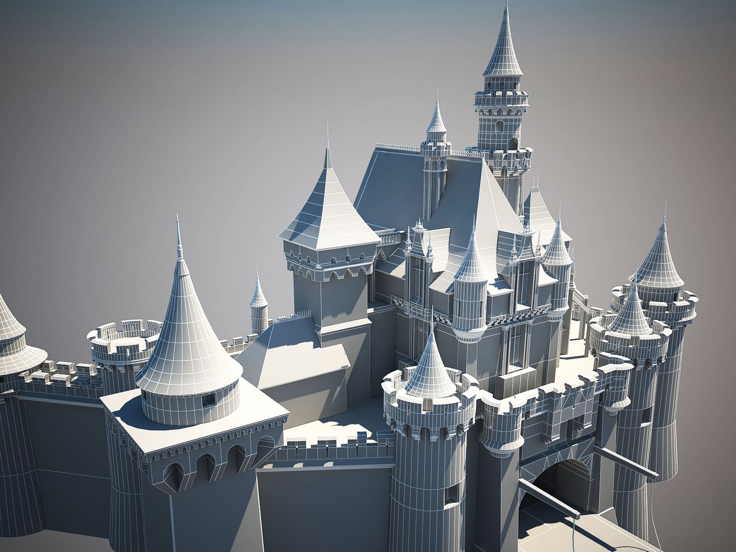 3d Fantasy Castle Model