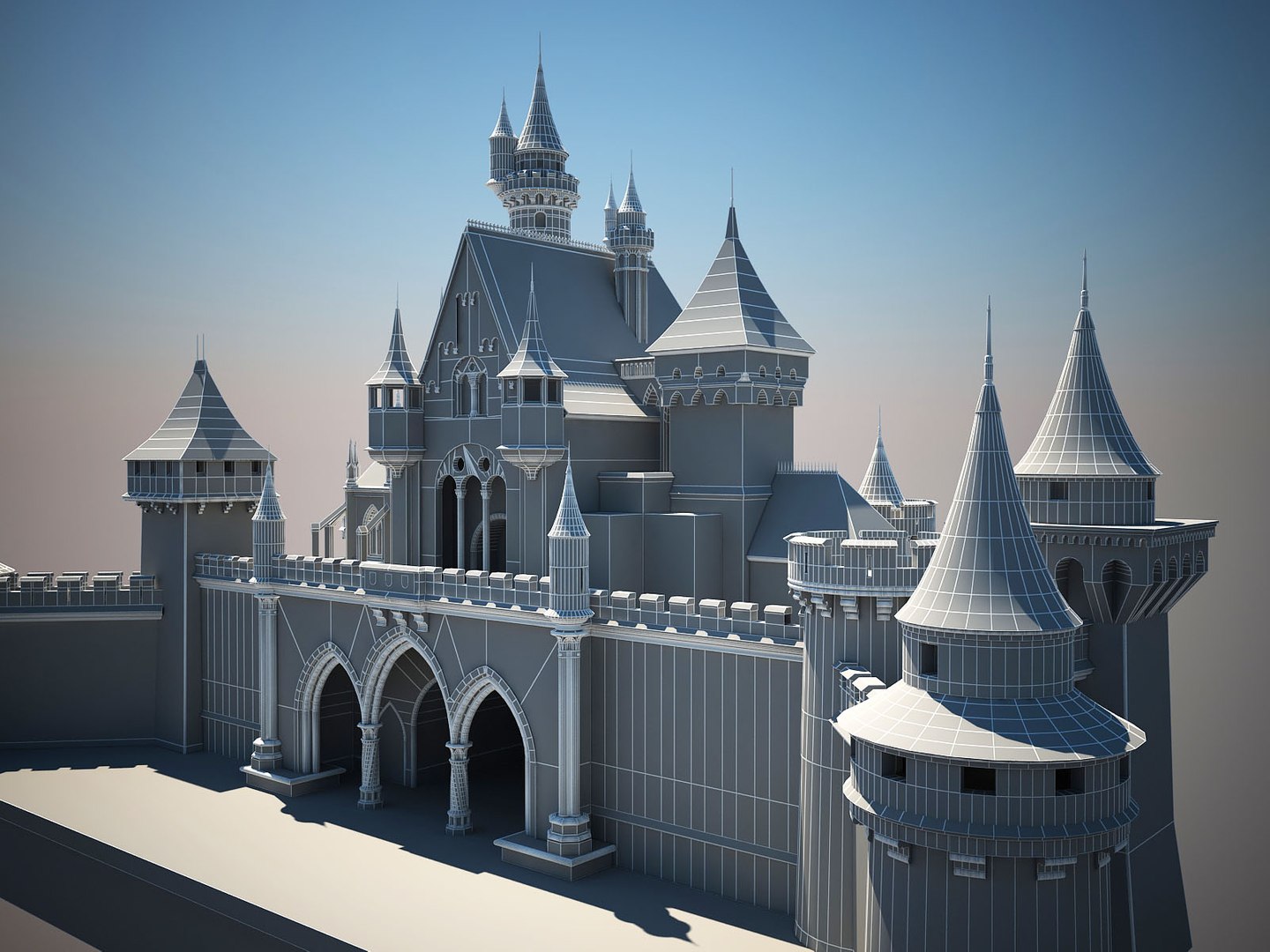 3d Fantasy Castle Model