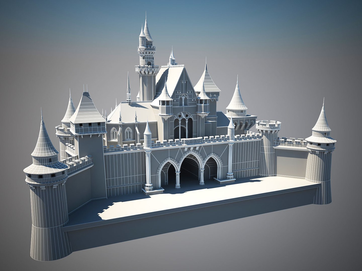 3d Fantasy Castle Model