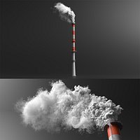 Power Plant Chimney with Steam Animated VDB For Blender