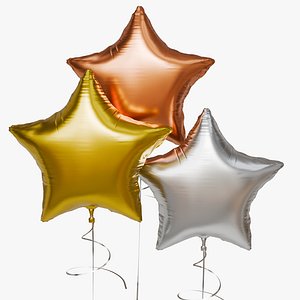 Balloon Metallic Star 3D model