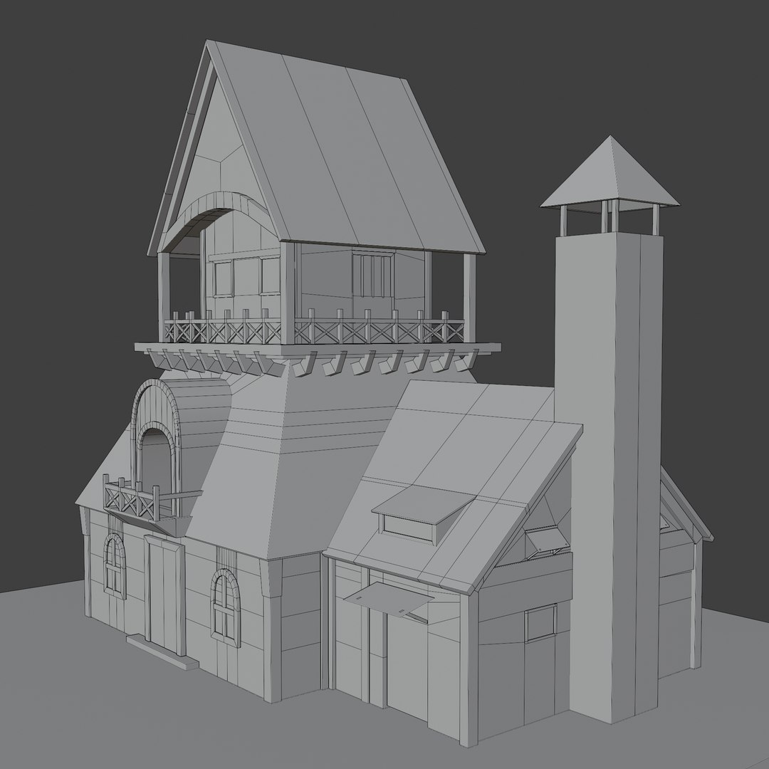 3D Medieval House Base Mesh Model - TurboSquid 1775364