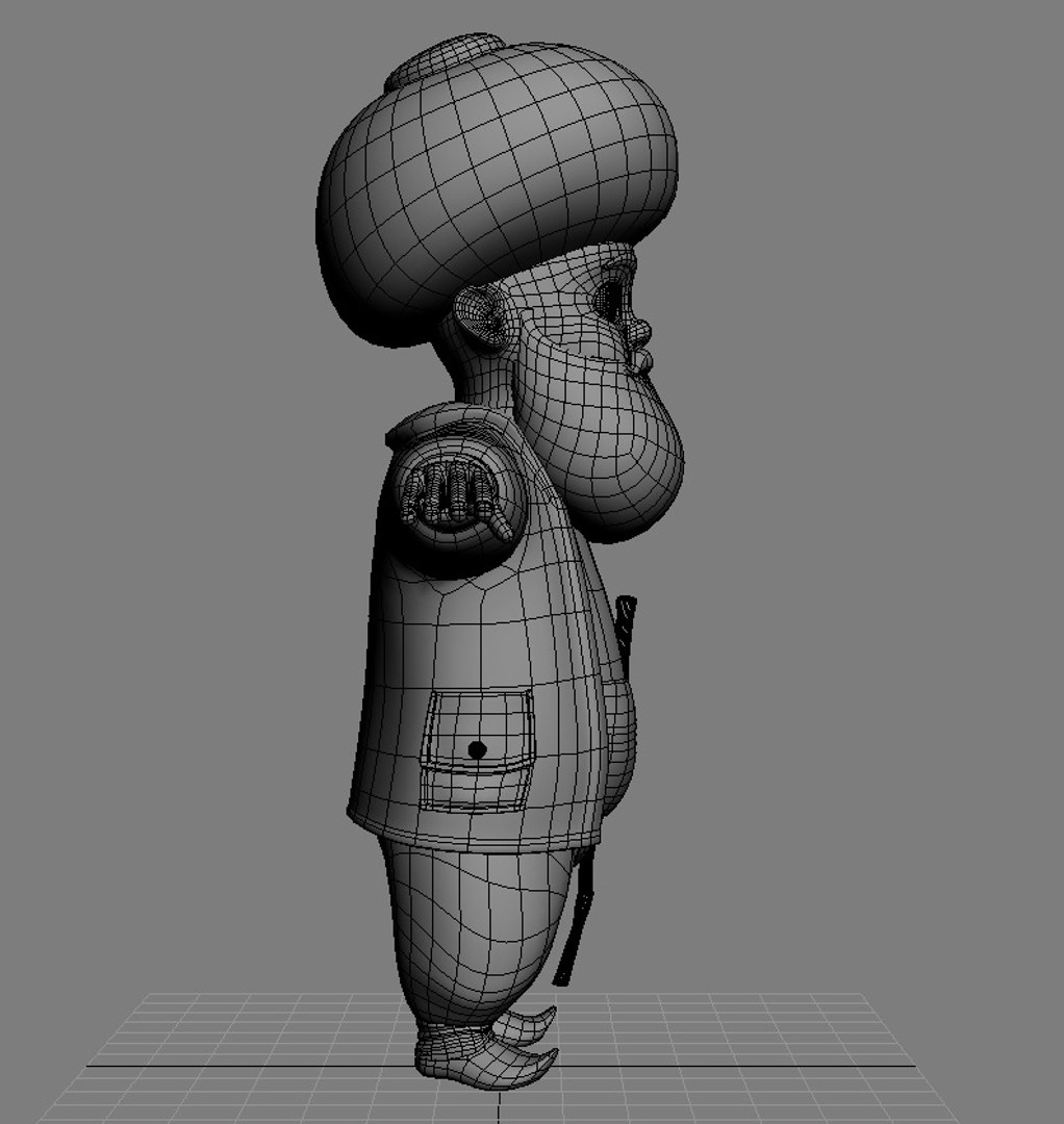 3d Rigged Cartoon Old Man