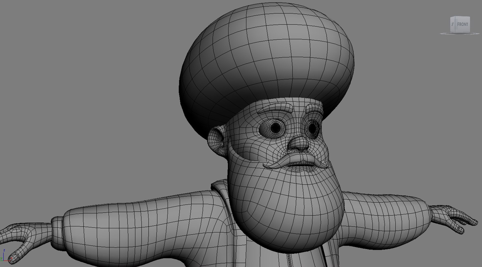 3d Rigged Cartoon Old Man
