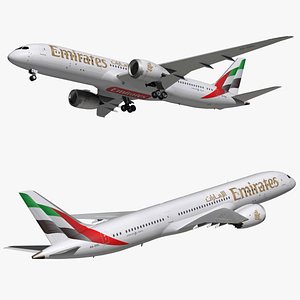 Boeing 789 Emirates 3D model