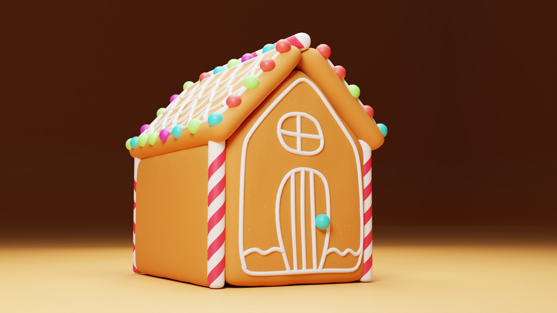 3D Model Gingerbread House - TurboSquid 2157222