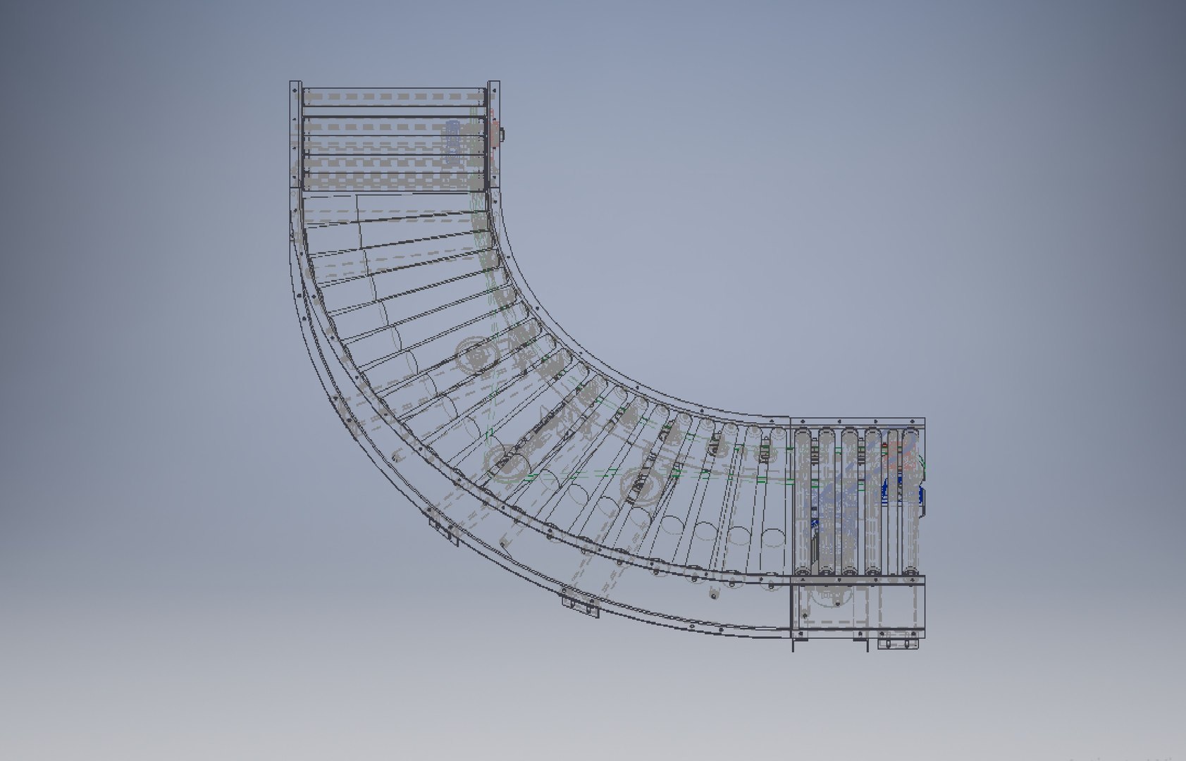 3D Curve Belt Conveyor 3D CAD Model model - TurboSquid 1976858