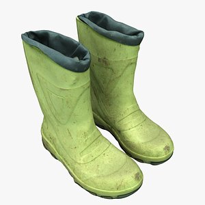 dirty rubber boots 3D model