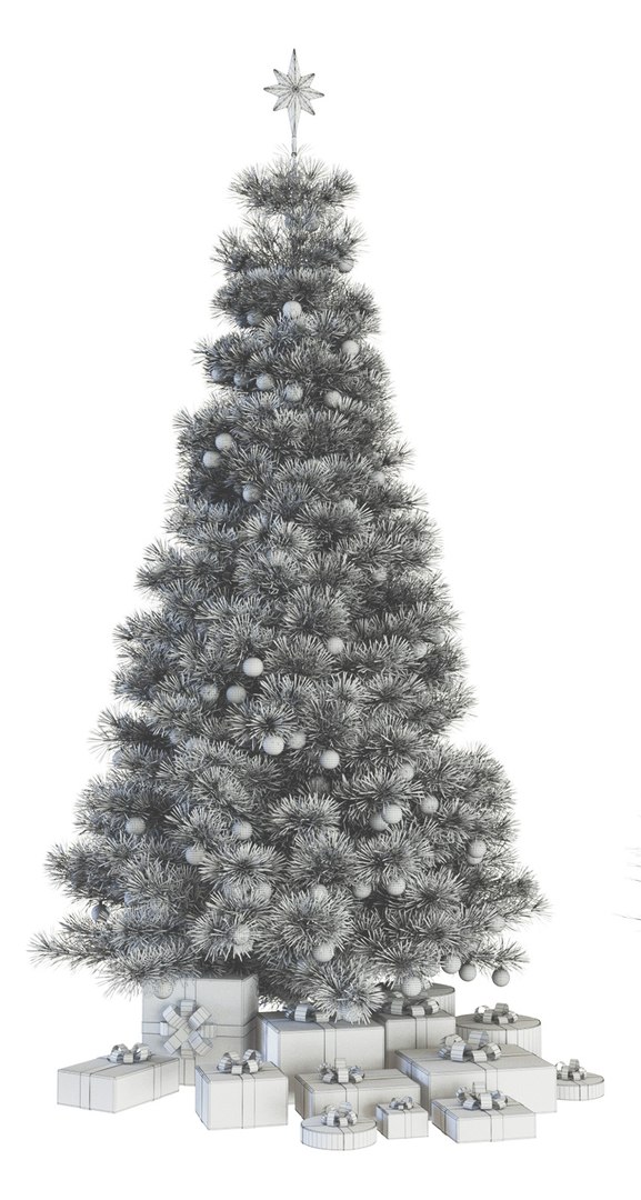 christmas tree gifts 3d model