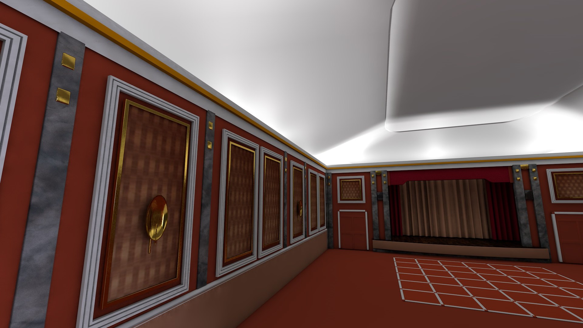 Ballroom 3D Model - TurboSquid 2107029