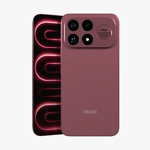 3D Xiaomi Redmi K100 Pro Max Red model