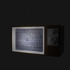 Old broken tv 3D model