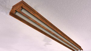 3D model light old rusty