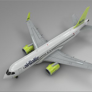 air baltic airbus a220-300 3D model