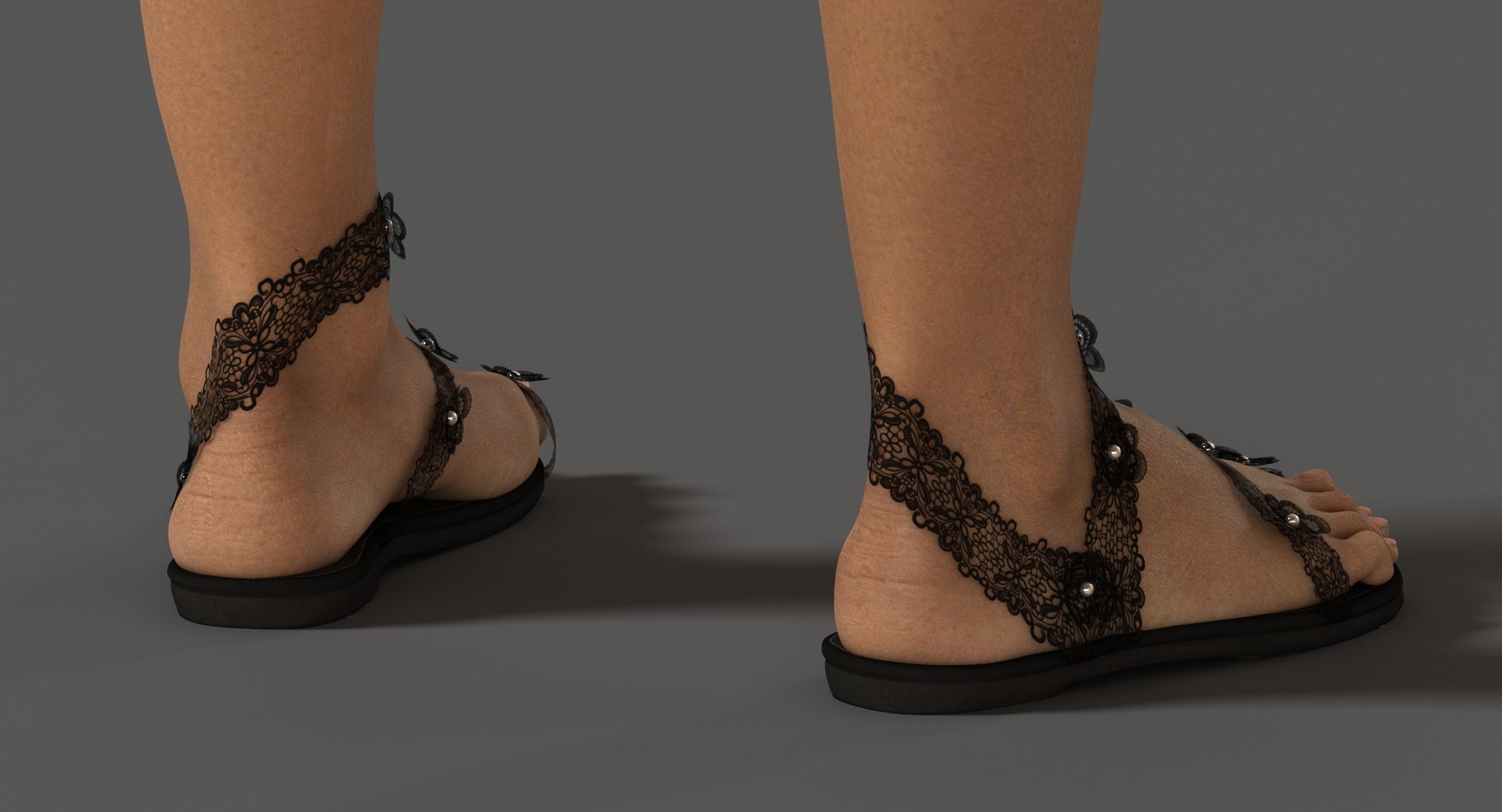 3D colourful pointy flat sandals