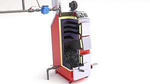 3D model boiler furnace oil