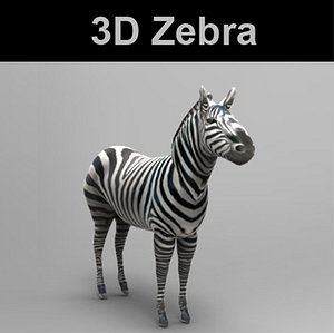 3d obj zebra comes extensions