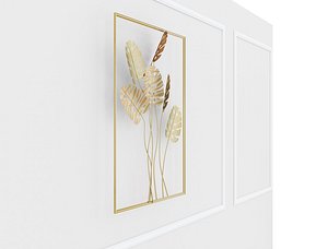 Decorative Metal plants with gold stainless m11