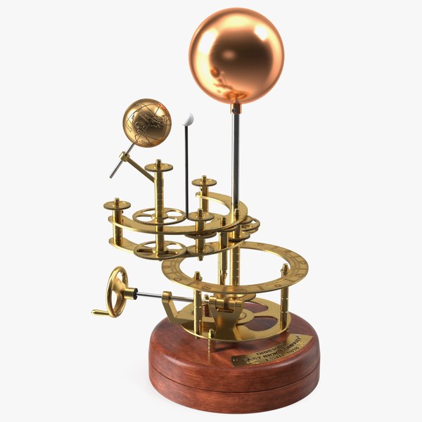 modelo 3d Antique Brass Orrery Solar System Rigged - TurboSquid 2099668