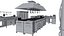 Restaurant Cafe Kitchen Equipment With Utensils 3D model