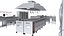 Restaurant Cafe Kitchen Equipment With Utensils 3D model