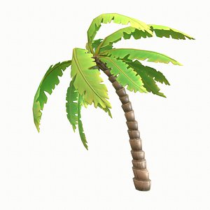 3D cartoon palm tree
