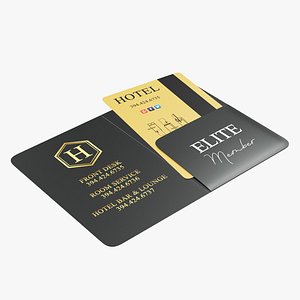 Hotel Key Card Black Open