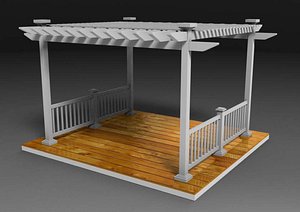 3ds max white pergola