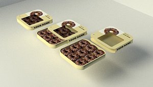 3d model chocolate donut