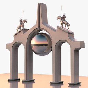 Arch modern memorial design 3D model