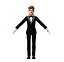 Rigged Cartoon Male in Tuxedo