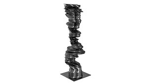 Tony Cragg abstract sculpture black stone face