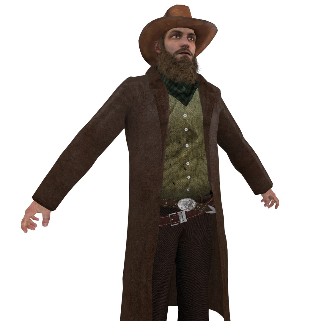 3d Wild West Cowboy Model