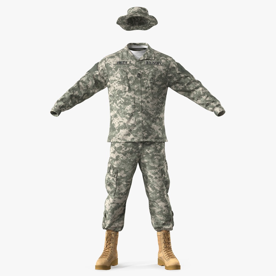 US Army Combat Uniform 3D Model 3D model preview