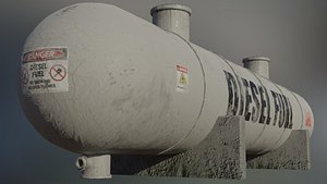 3D Industrial Diesel Fuel Storage Tank