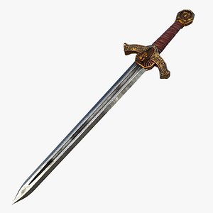 Fantasy Sword RPG European Knightly Sword Riding Double Edged Shortsword Arming Straight