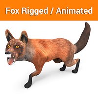 Fox rigged animated