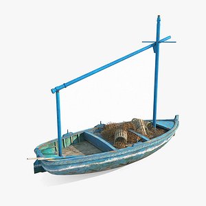 Small fishing boat on water