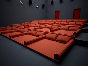 hall stage cine theater 3D model