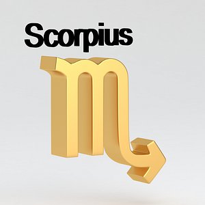 3D Astrological Sign scorpius