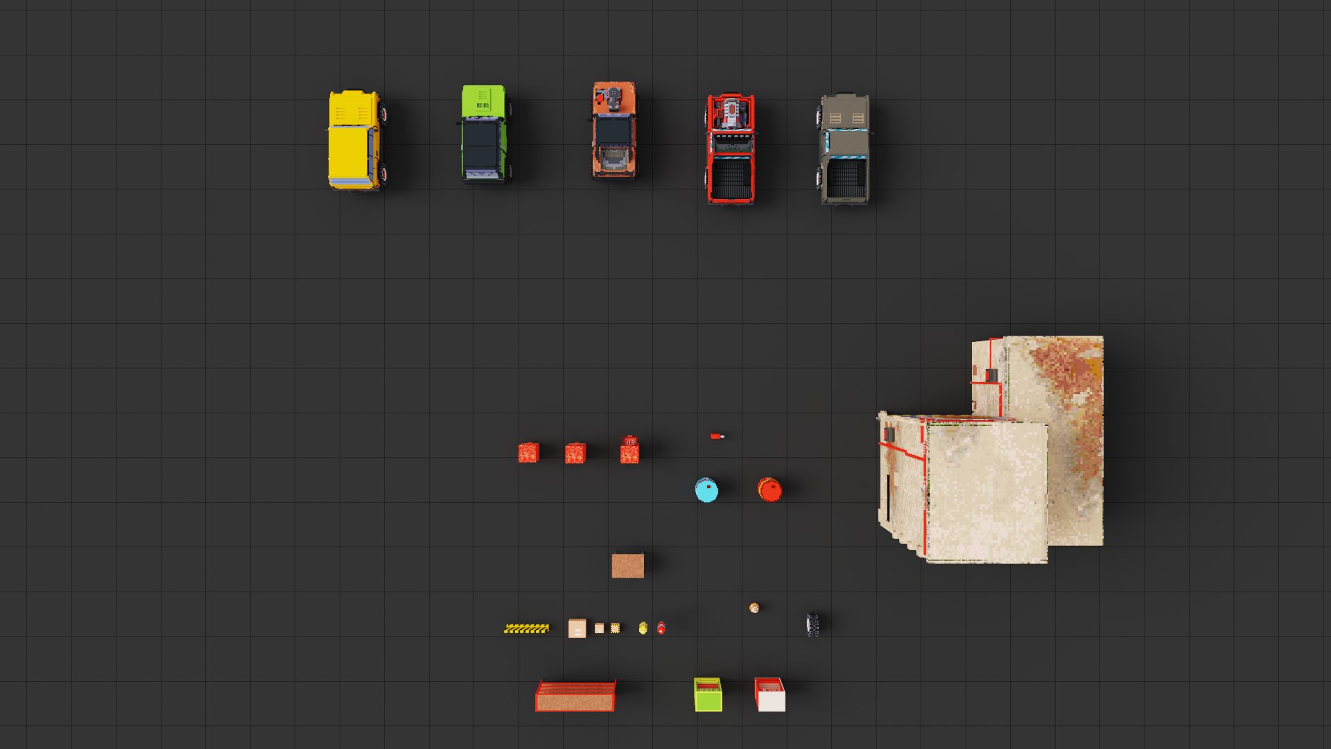 Voxel Art Car Prop Collection For Game Development Model - TurboSquid ...